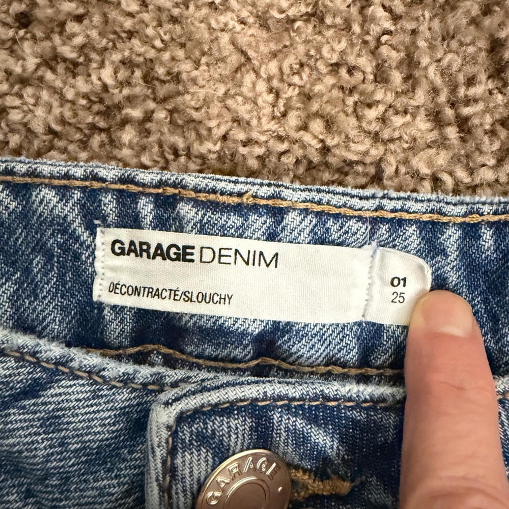Garage Denim light-wash denim slouchy cargo jeans. - Picture 5 of 5
